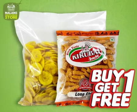Buy Banana chips 300gm Get Kirubai long chilli free worth ₹59.