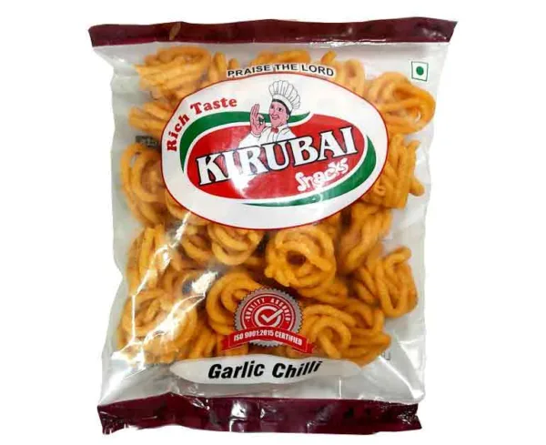 Kirubai Snacks (Garlic Chilli Murukku) - 150gm