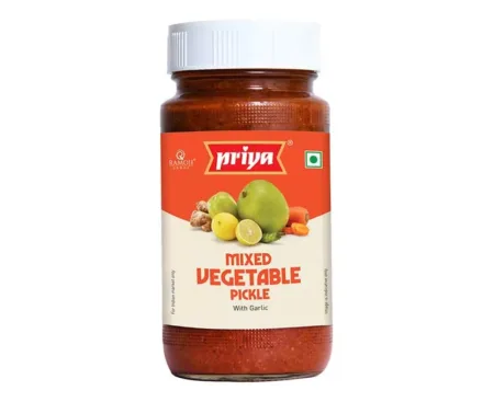 Priya Pickle Mixed Vegetable (With Garlic) - 300gm