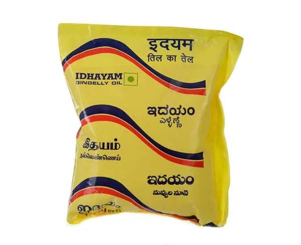 Idhayam Gingelly Oil Pouch - 500ml | 1ltr