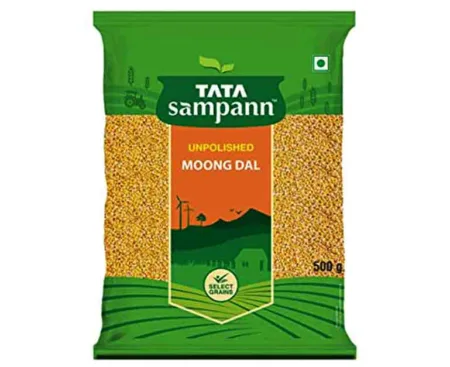 Tata Sampann Unpolished Yellow Moong Dal (Split) - 500gm